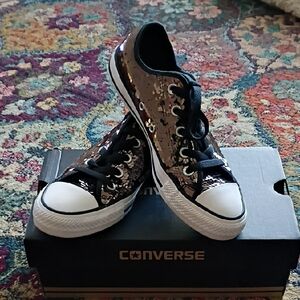 Converse Black Sequin Sneakers